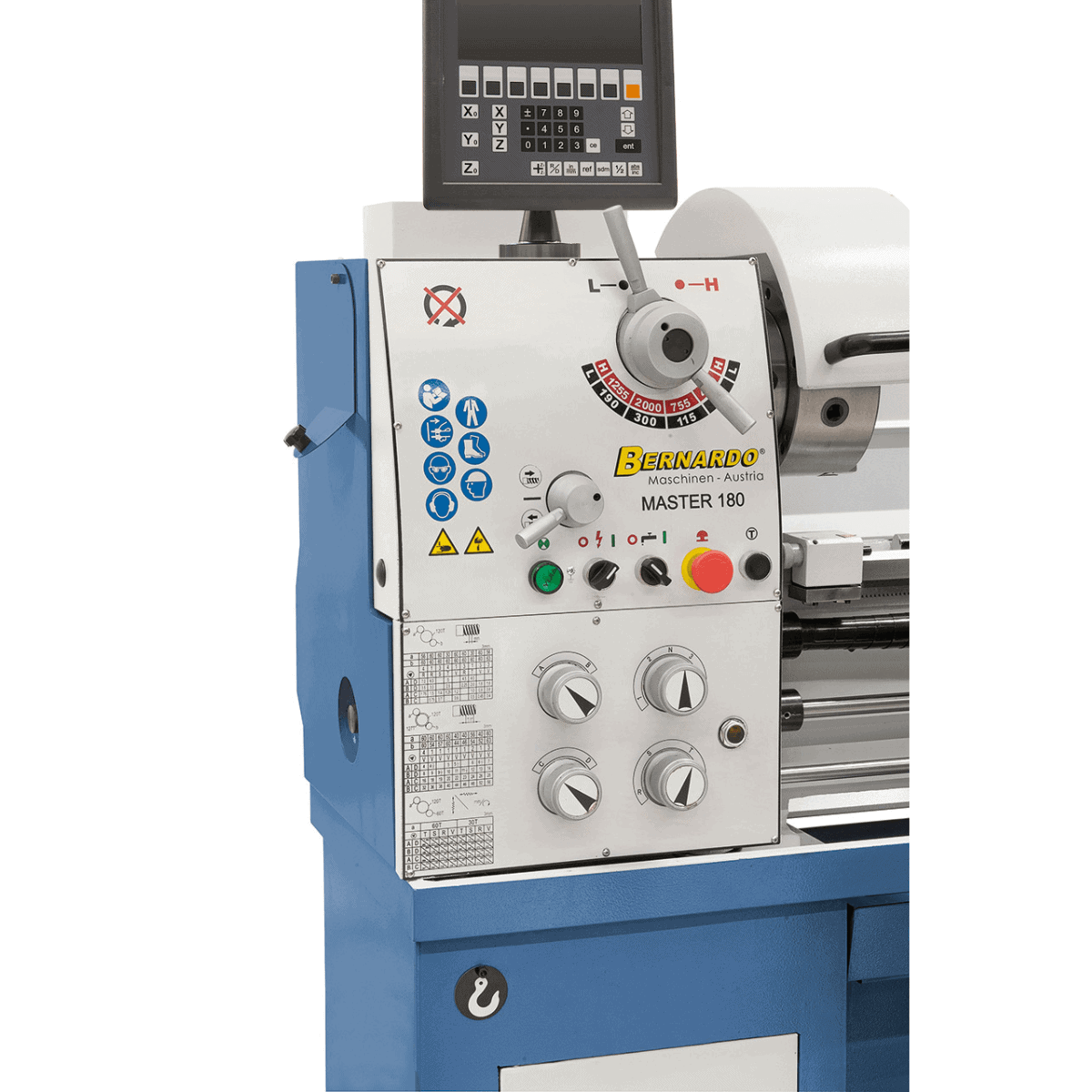 Tornio Bernardo Master 180 con DRO 3 assi ES-12 V