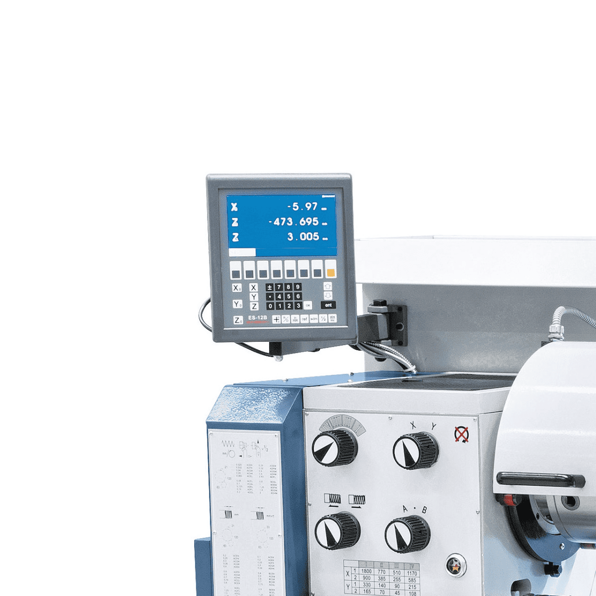 Tornio Bernardo Compact 400 con DRO 3 assi ES-12 V