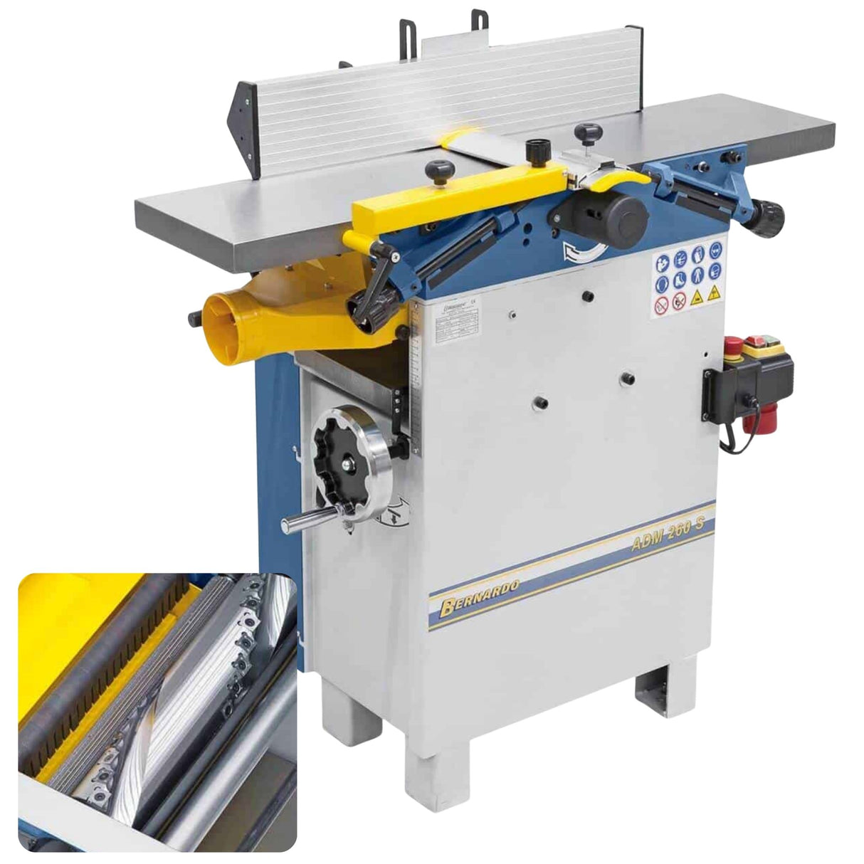 Pialla a filo e spessore ADM 260 S / 230 V Bernardo con albero spirale