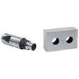 Punzone da 14 mm installato su PBS 22 LS per eseguire forature precise su metallo in officina.