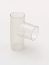 Raccordo a T trasparente Record Power CVA250-50-105 per sistemi di aspirazione da 2,5″, ideale per diramare o unire il flusso e monitorare il passaggio delle polveri.