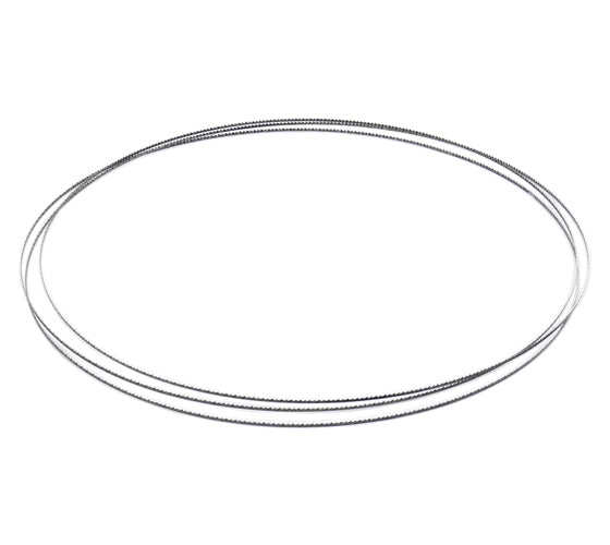 Confezione di due lame da 1/8" con dentatura fine, dedicate alla sega a nastro Record Power BS300E per tagli curvi e sagomati di precisione.