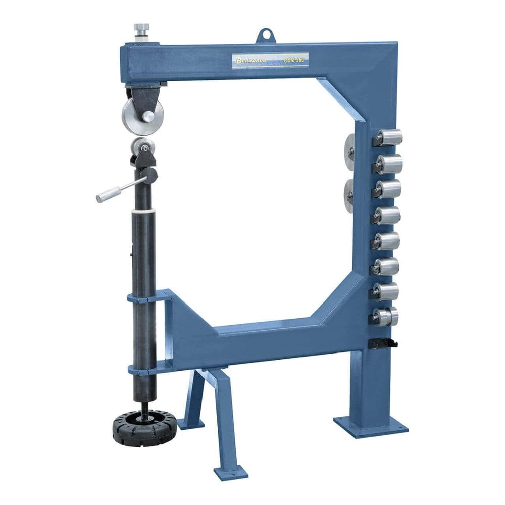 Bernardo Ruota inglese RSM 960 con gola 865 mm, 9 rulli inferiori e 3 rulli superiori inclusi, ideale per modellatura e restauro lamiere.