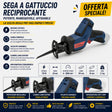Seghetto alternativo universale a batteria Güde USS 12-0, compatto e maneggevole, ideale per tagli precisi su legno, plastica e metalli leggeri.