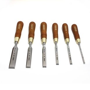 PREMIUM Polished Bevel Edge Chisel Set in Wooden Box 