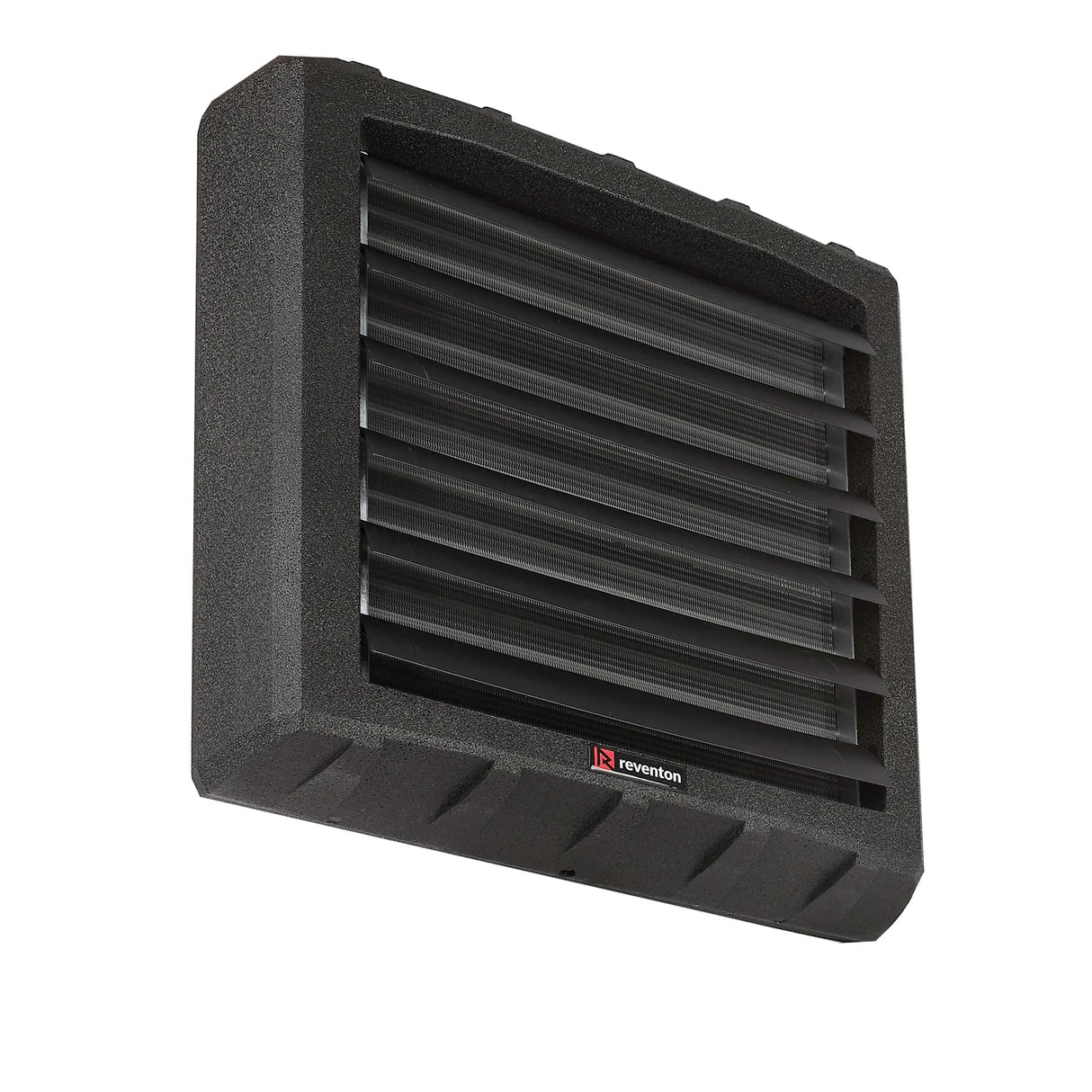 Set Aerotermo ad acqua Reventon serie Standard HC, composto da unità riscaldante con scambiatore in rame/acciaio e ventola assiale ad alta efficienza. Include staffe di montaggio e accessori per l’installazione. Ideale per il riscaldamento di ambienti industriali, artigianali e agricoli con distribuzione uniforme del calore e massima affidabilità.