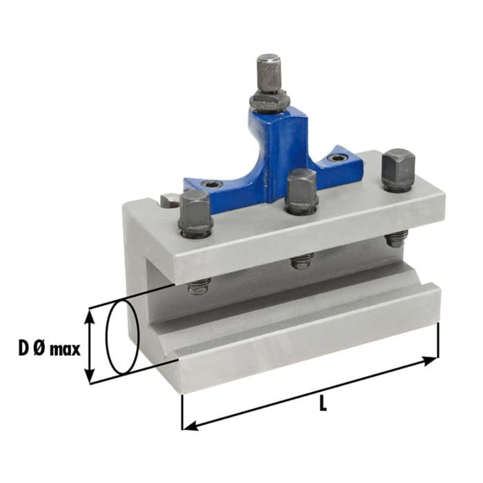 Wechselhalter mit prismatischem Einsatz Ø 30 x 100 mm für Maße E