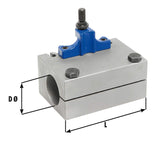 Wechselhalter mit prismatischem Einsatz Ø 63 x 180 mm für Maße D