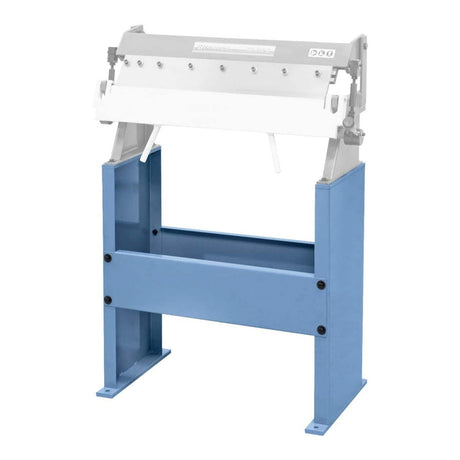 Supporto modello E installato sotto SB 610 S per garantire stabilità e sicurezza durante le lavorazioni in officina.