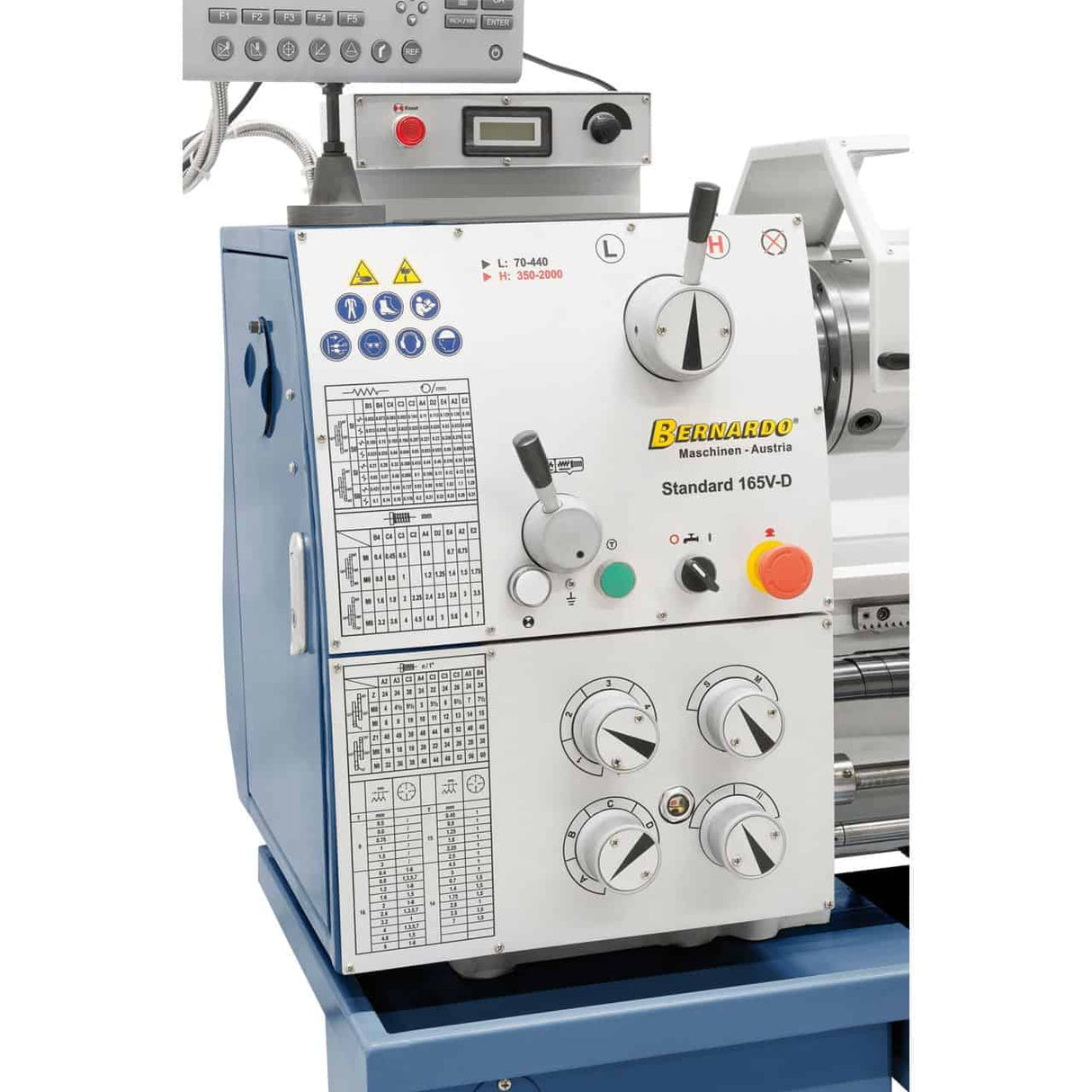 Tornio Bernardo Standard 165 V-D con DRO 3 assi ES-12 V