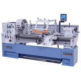 Tornio Bernardo Solid 460 x 1500 Pro con altezza punte 230 mm, passaggio barra 80 mm e visualizzatore digitale a 3 assi incluso.