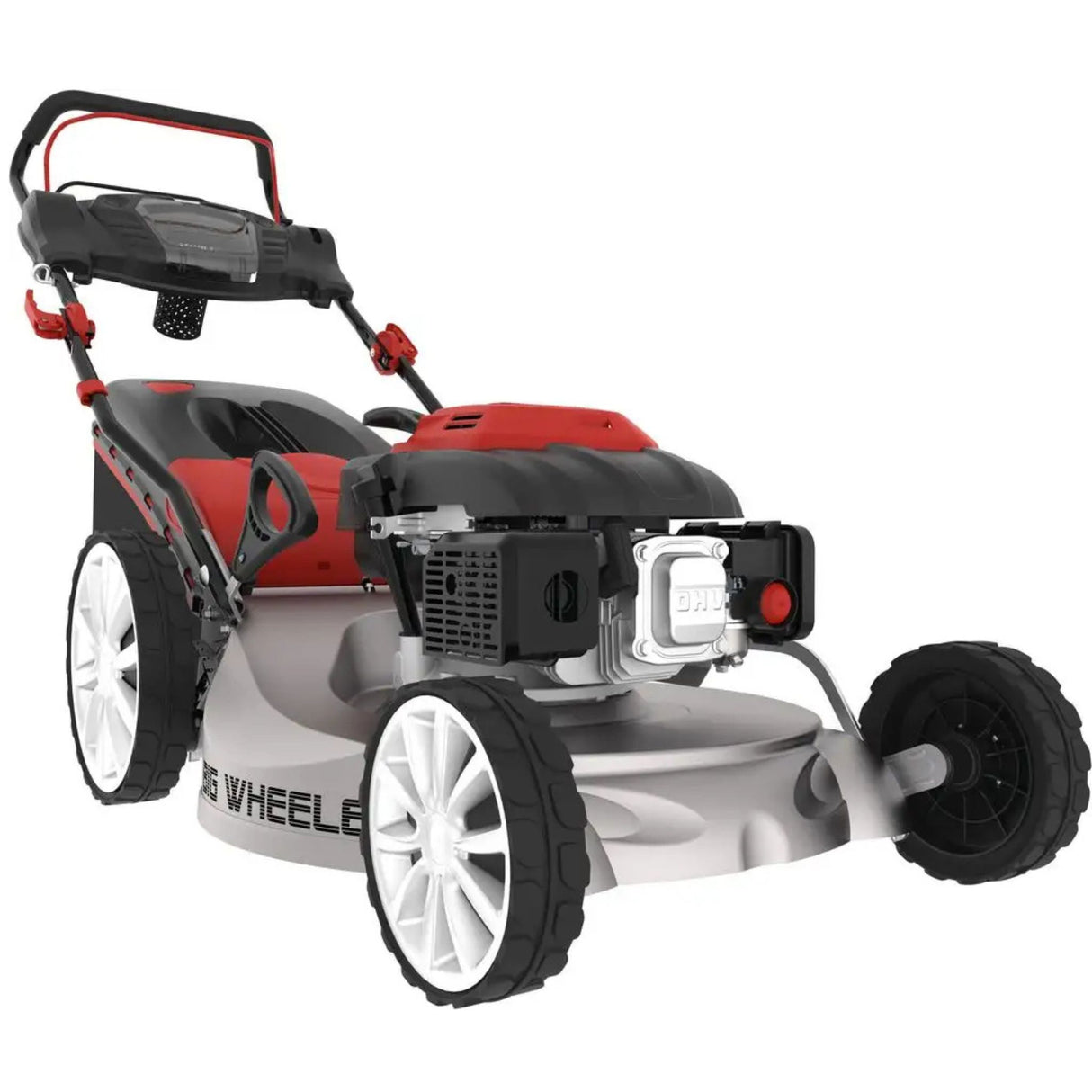 Power-Engine 4,8 CV 4-tempi, altezza 25-75 mm regolabile, sacco 65L, trazione posteriore, maniglia ergonomica