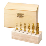 6-teiliges 3-in-1-Gewindeschneid-, Bohr- und Senkbit-Set 