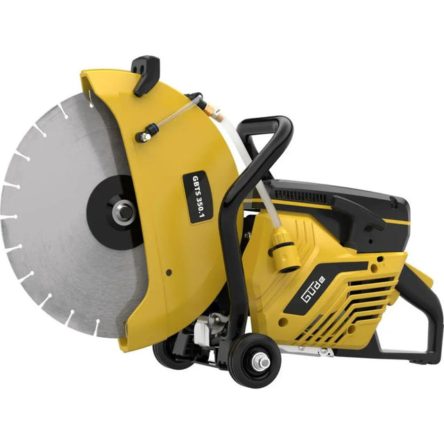 Disco diamantato segmentato Ø350 mm incluso, velocità 4.800 rpm, profondità taglio 122 mm. Efficace su calcestruzzo, cordoli, piastrelle, pietre naturali. Ricambi disponibili presso Krollit.
