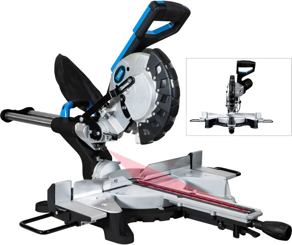 Güde GRK 2134.1 BSL – Troncatrice radiale professionale da 1500 W con laser integrato, guida radiale su cuscinetti e lama HM Ø 210 mm, ideale per tagli precisi e fluidi.