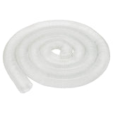  Tubo trasparente in PVC flessibile con spirale in acciaio, Ø100 mm e lunghezza 10 m, perfetto per impianti di aspirazione in falegnameria e officina.
