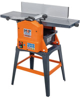 Pialla a filo e spessore M4P FS 250, vista lato destro con piani a filo in alluminio