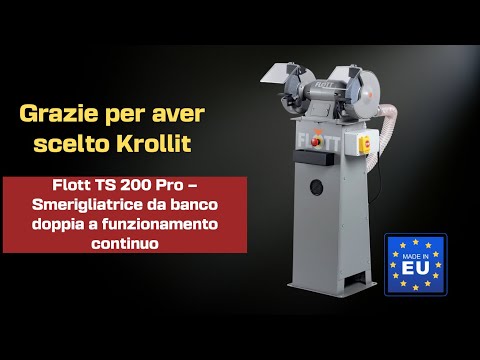 Flott TS 200 Pro – Smerigliatrice da banco doppia a funzionamento continuo