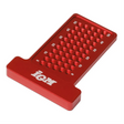 Riga di tracciatura tascabile IGM Hole Scriber 60 mm in duralumin con fori di marcatura ogni 1 mm, dimensioni 80×58×9 mm