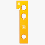 
Fermo ad aggancio per piano multifunzione UJK in alluminio anodizzato arancione con 3 fori per cani da 20 mm (posizioni 0°, 90° e 45° incise), gancio laterale di bloccaggio e marchio British Made, prodotto in Gran Bretagna